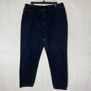 Vintage 90s Santana Jeans Classic Washed Black Relaxed Straight Leg Jeans 34